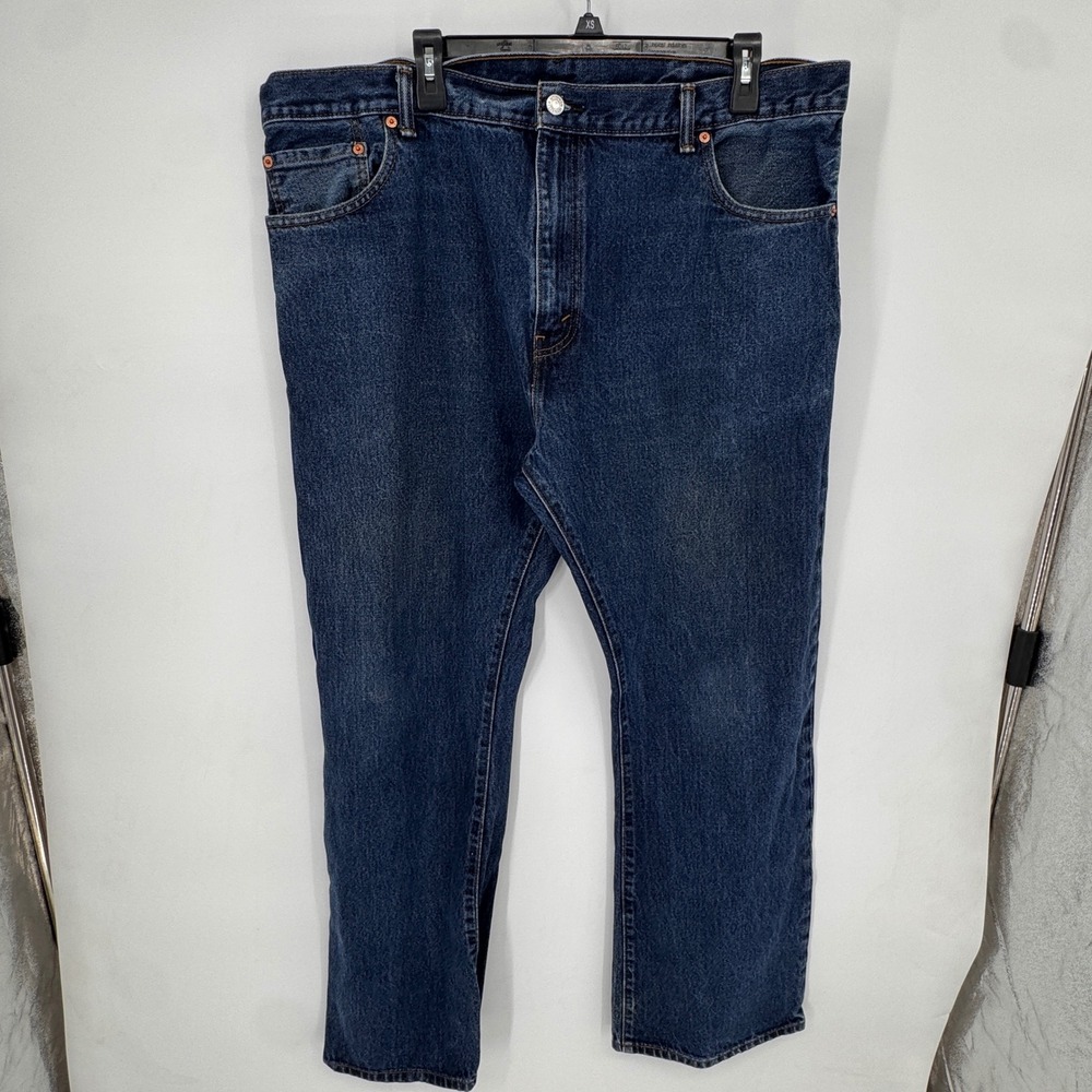 Levi's 517 Bootcut Jeans Mens 42x32 Blue Good Dark Wash Denim 5-Pocket Regular